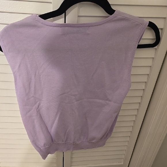 SOPHIE RUE Womens Lavender Top Wool Silk - Picture 2 of 4